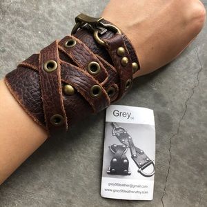 Grey56 Leather Wrap Bracelet